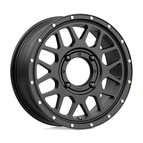 15X6 KMC Powersports KS135 GRENADE SATIN BLACK 4X156