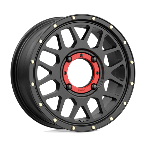 15X6 KMC Powersports KS135 GRENADE SATIN BLACK 4X137