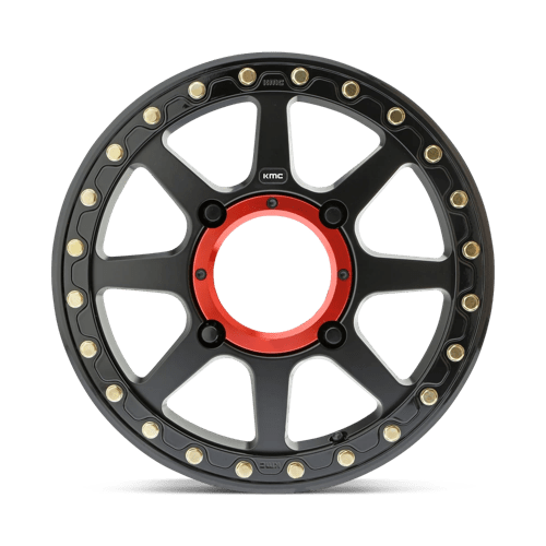 14X7 KMC Powersports KS234 ADDICT 2 BEADLOCK SATIN BLACK 4X156
