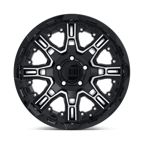 24" Level 8 SLINGSHOT GLOSS BLACK W/ MACHINED FACE 6X135