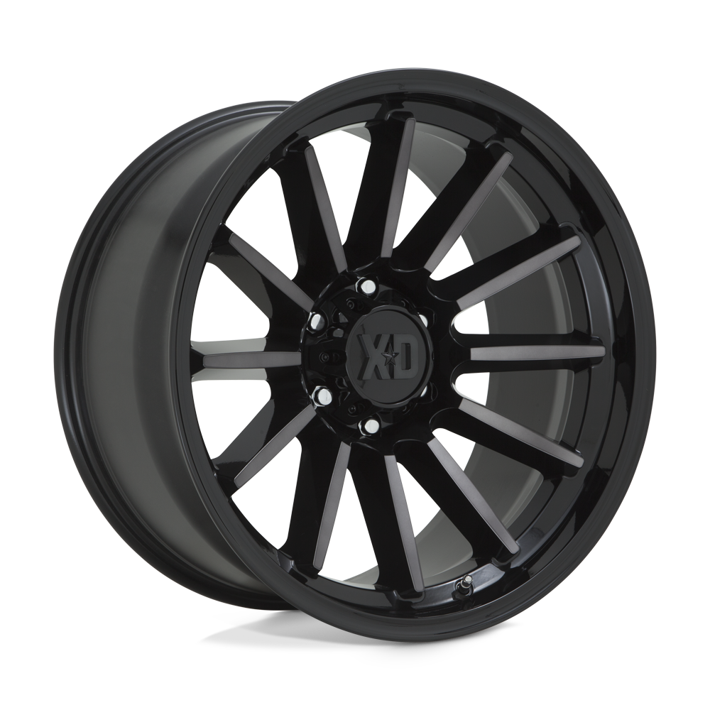 20X10 XD XD855 LUXE GLOSS BLACK MACH W/ GRAY TINT 5X139.7