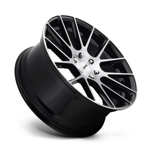 22X9.5 DUB 1PC S206 LUXE GLOSS BLACK BRUSHED 6X139.7