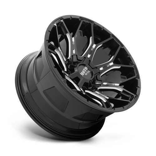 20X9 Moto Metal MO808 SNIPER GLOSS BLACK MILLED 8X180
