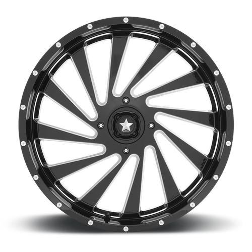 24X7 MSA Offroad Wheels M46 BLADE GLOSS BLACK MILLED 4X137