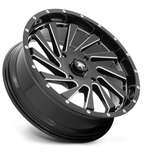 20X7 MSA Offroad Wheels M46 BLADE GLOSS BLACK MILLED 4X137