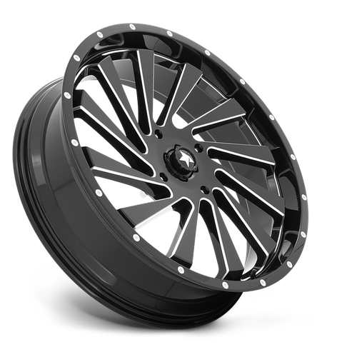 24X7 MSA Offroad Wheels M46 BLADE GLOSS BLACK MILLED 4X137