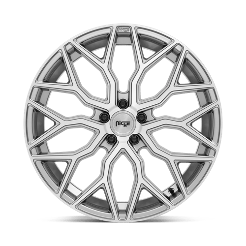 22X10 Niche 1PC M265 MAZZANTI ANTHRACITE BRUSHED TINT CLEAR 5X120