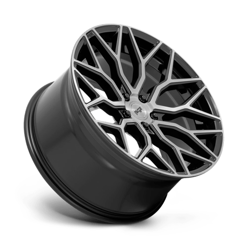 22X10 Niche 1PC M262 MAZZANTI GLOSS BLACK BRUSHED FACE 5X112