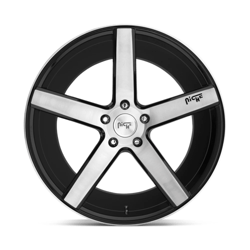 20X8.5 Niche 1PC M124 MILAN GLOSS BLACK BRUSHED 5X120