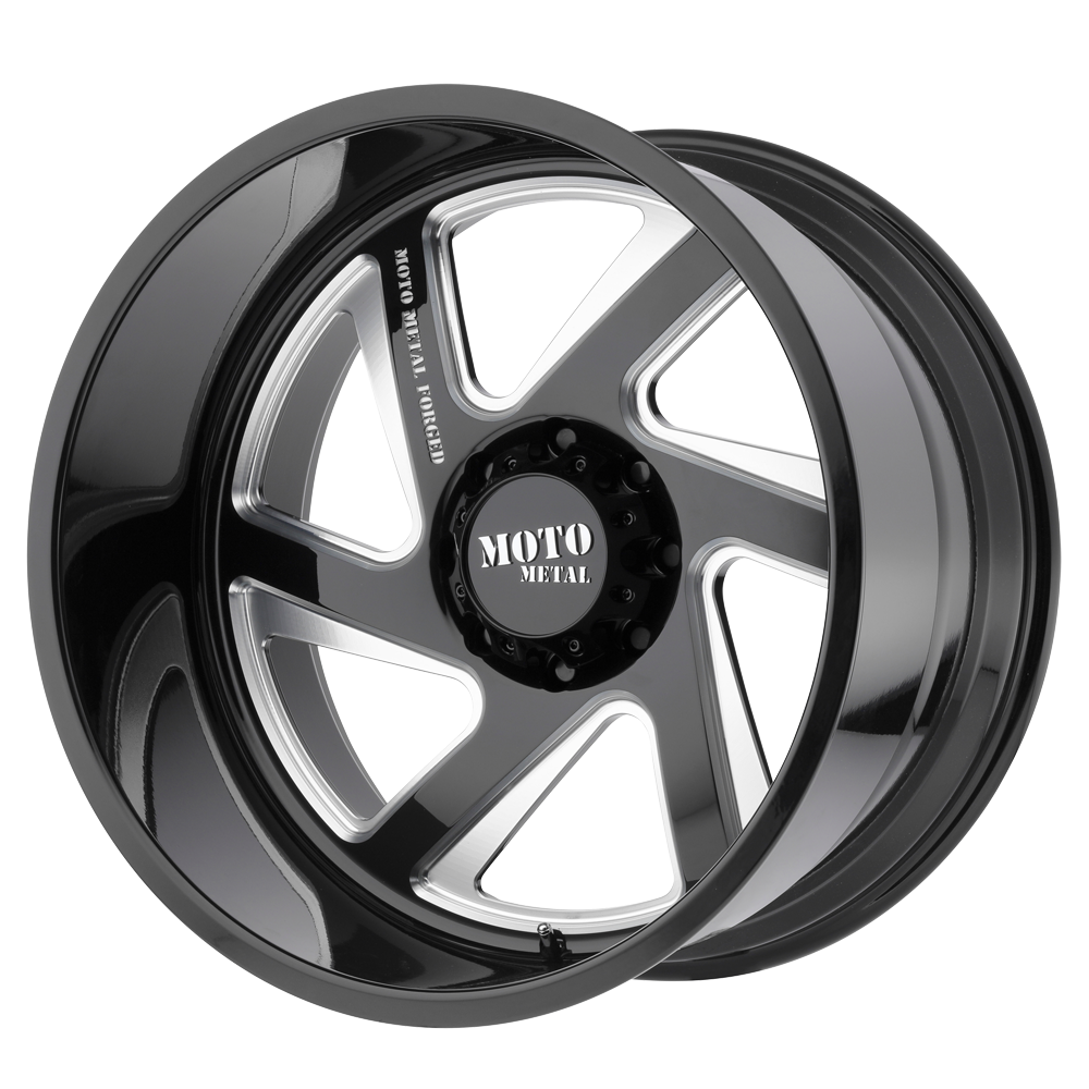 24X14 Moto Metal MO400 GLOSS BLACK MILLED 8X165.1