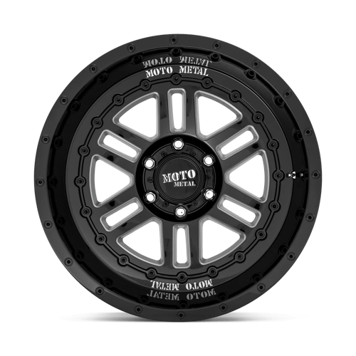 20X10 Moto Metal MO800 DEEP SIX GLOSS BLACK MILLED 5X127
