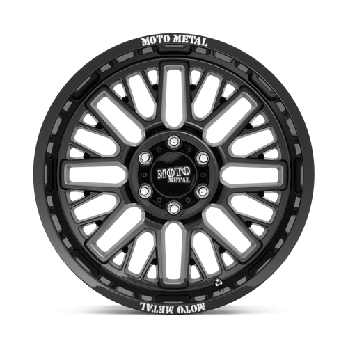 20X9 Moto Metal MO802 WARLOCK GLOSS BLACK MILLED 6X114.3