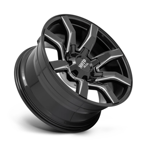 22X10 Moto Metal MO804 SPIDER GLOSS BLACK MILLED 8X180