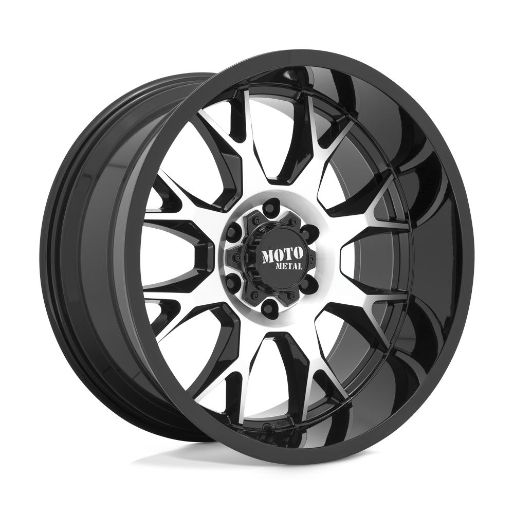 22X12 Moto Metal MO806 GLOSS BLACK MACHINED 5X127