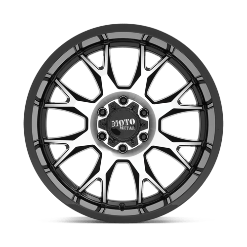 20X10 Moto Metal MO806 GLOSS BLACK MACHINED 5X127