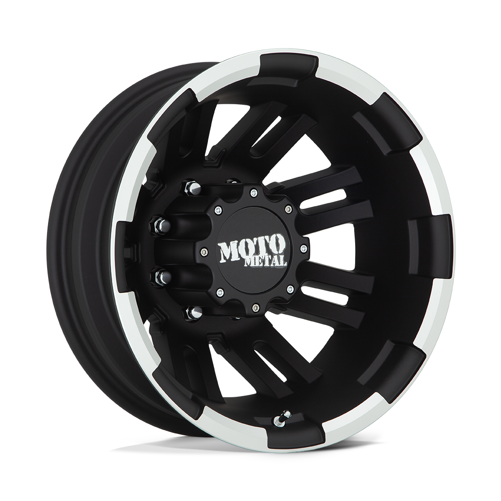 17X6 Moto Metal MO963 MATTE BLACK MACHINED 8X165.1