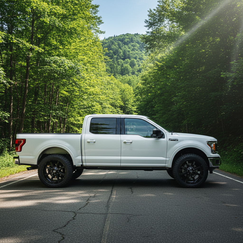 17X8 Moto Metal MO970 RIMS - GLOSS BLACK W/ SPOT MILLED LIP 6X135