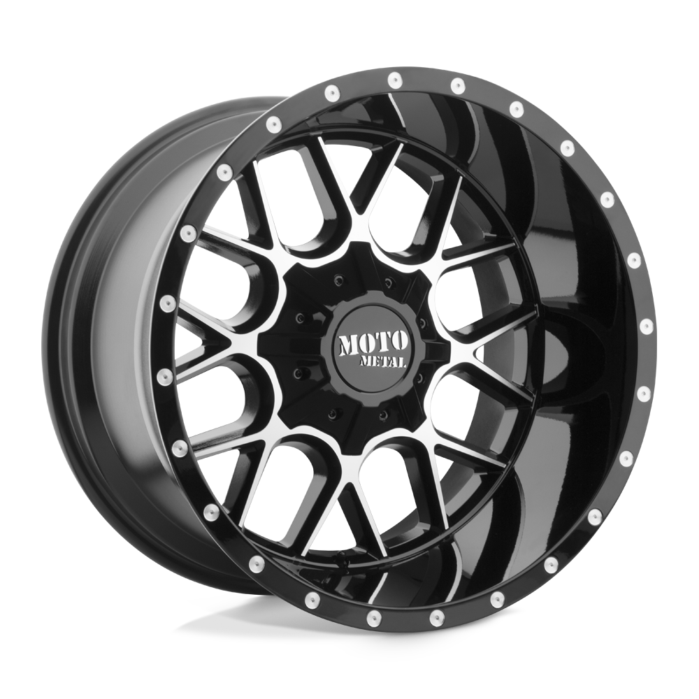 22X12 Moto Metal MO986 SIEGE GLOSS BLACK MACHINED 5X127/5X139.7