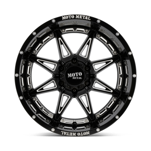20X9 Moto Metal MO993 HYDRA GLOSS BLACK MILLED 8X180