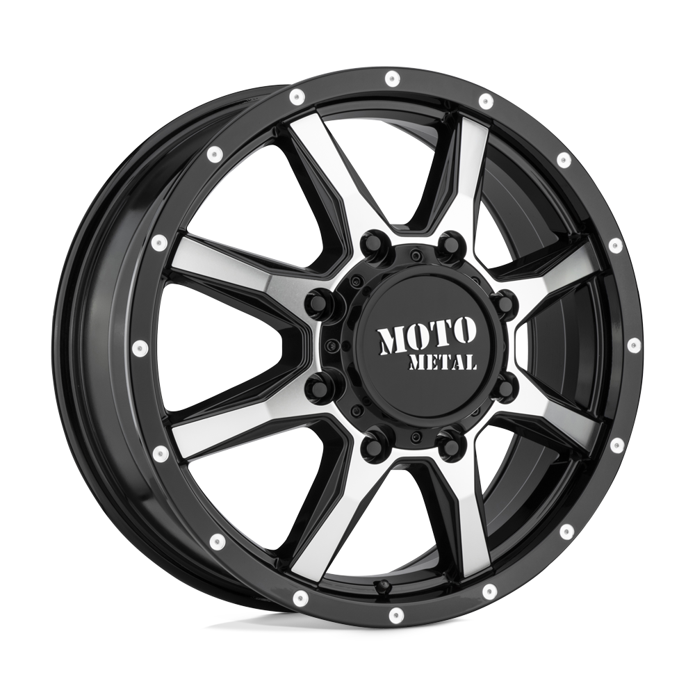 20X8.25 Moto Metal MO995 GLOSS BLACK MACHINED 8X210
