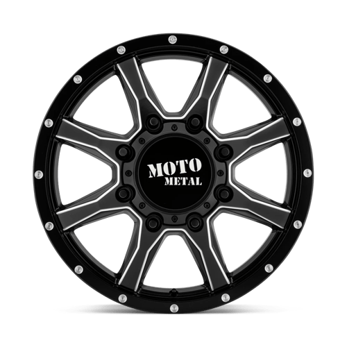 20X8.25 Moto Metal MO995 SATIN BLACK MILLED 8X165.1