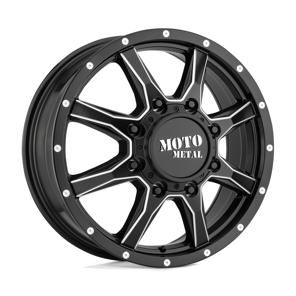 20X8.25 Moto Metal MO995 SATIN BLACK MILLED 8X165.1