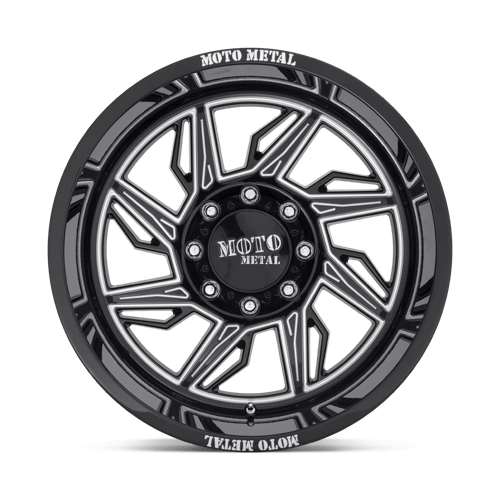 20X10 Moto Metal MO997 HURRICANE GLOSS BLACK MILLED - LEFT 6X135