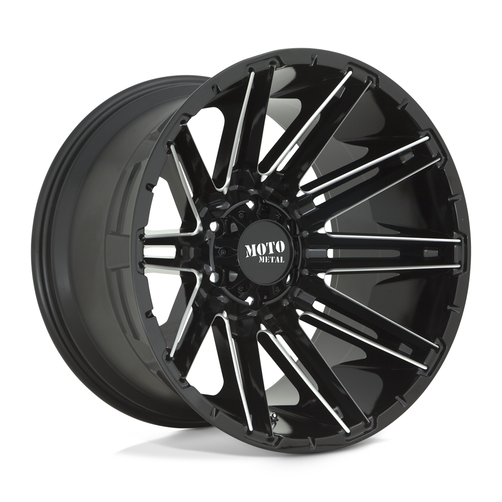 22X10 Moto Metal MO998 KRAKEN GLOSS BLACK MILLED 8X170