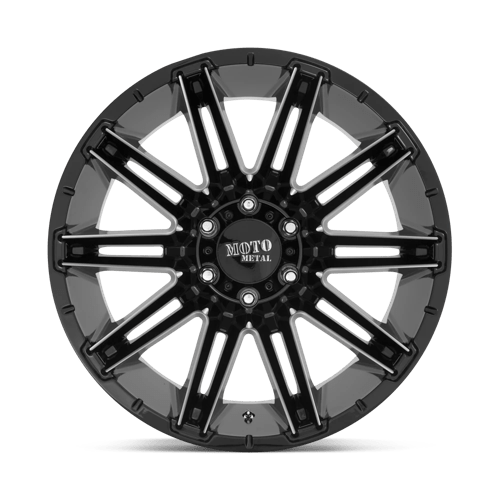 20X9 Moto Metal MO998 KRAKEN GLOSS BLACK MILLED 8X170