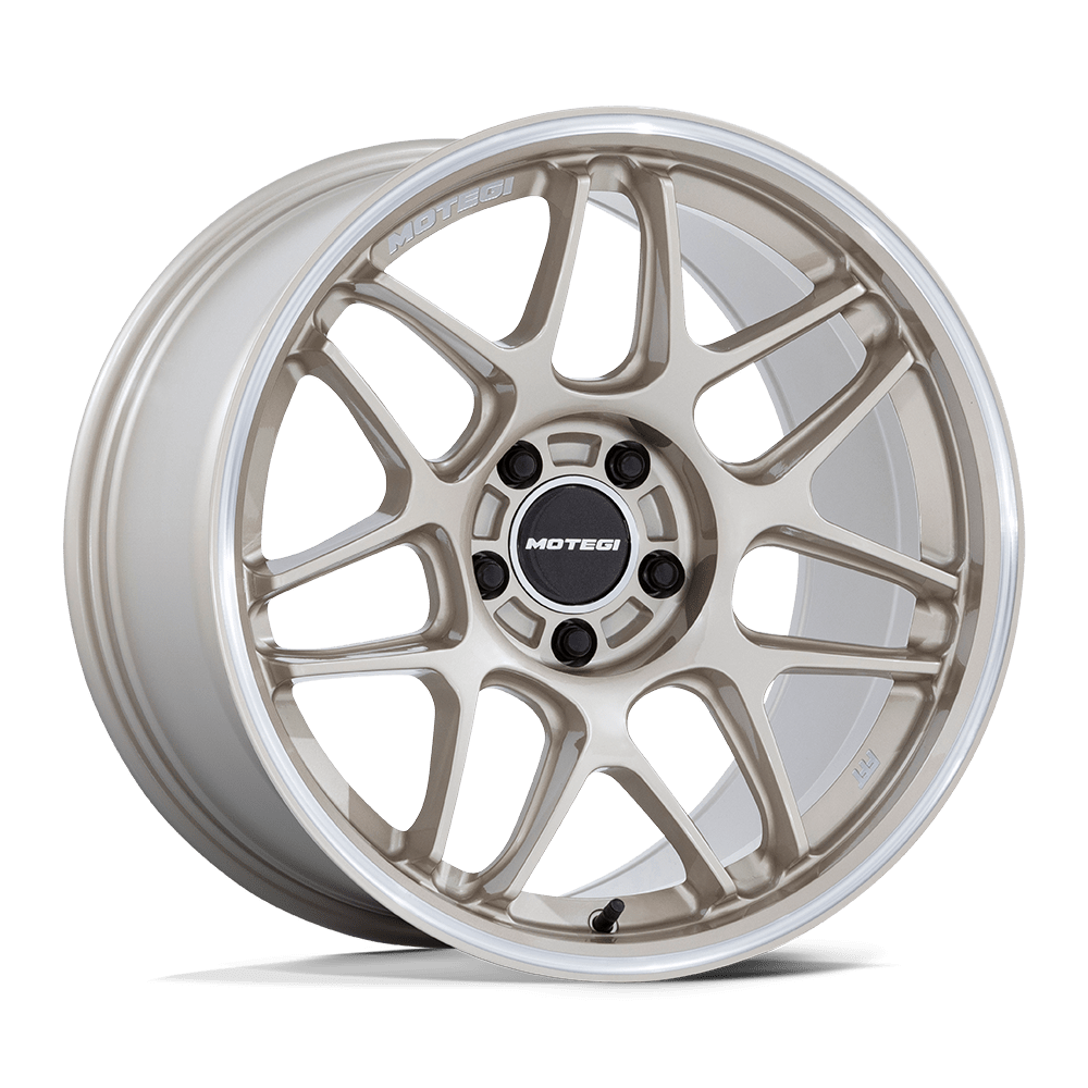 18X8.5 Motegi MR158 TSUBAKI MOTORSPORT GOLD W MACHINED LIP 5X108
