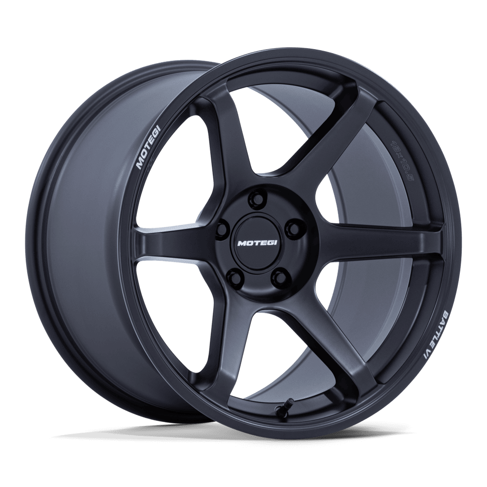18X9.5 Motegi MR160 BATTLE VI MATTE BLACKBIRD METALLIC 5X114.3