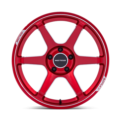 19X8.5 Motegi MR160 BATTLE VI CHERRY RED METALLIC W/ MCH LIP 5X100