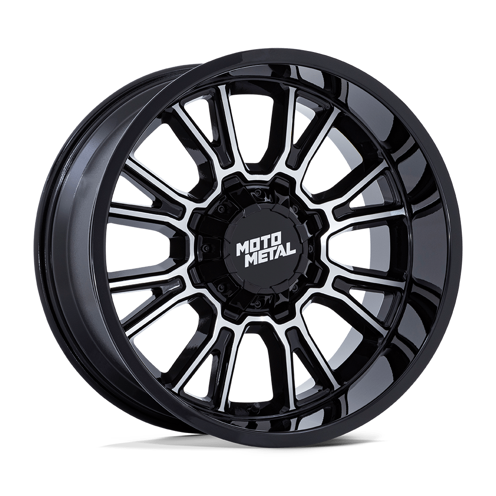 20X9 Moto Metal MO810 LEGACY GLOSS BLACK MACHINED 8X170