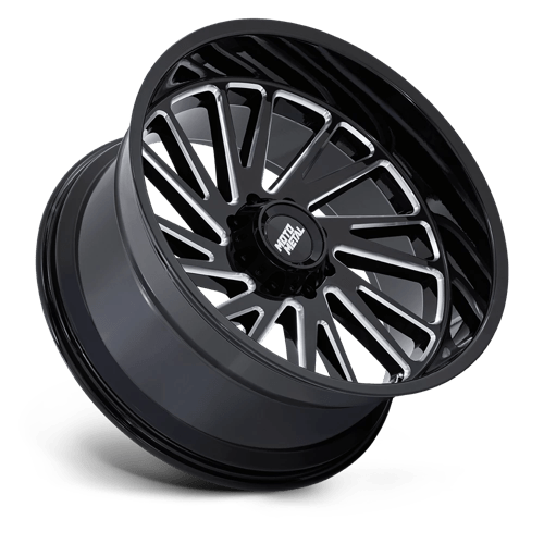 24X12 Moto Metal MO811 COMBAT GLOSS BLACK MILLED 6X139.7