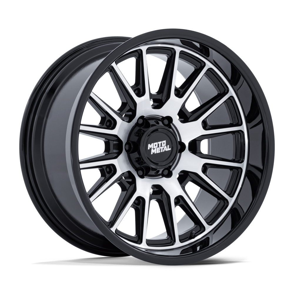 20X9 Moto Metal MO814 TEKTON GLOSS BLACK W/ MACHINED FACE 6X139.7