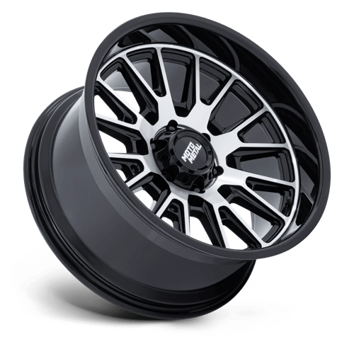 20X10 Moto Metal MO814 TEKTON GLOSS BLACK W/ MACHINED FACE 6X139.7