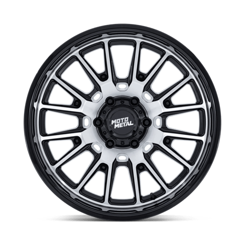20X9 Moto Metal MO814 TEKTON GLOSS BLACK W/ MACHINED FACE 5X127