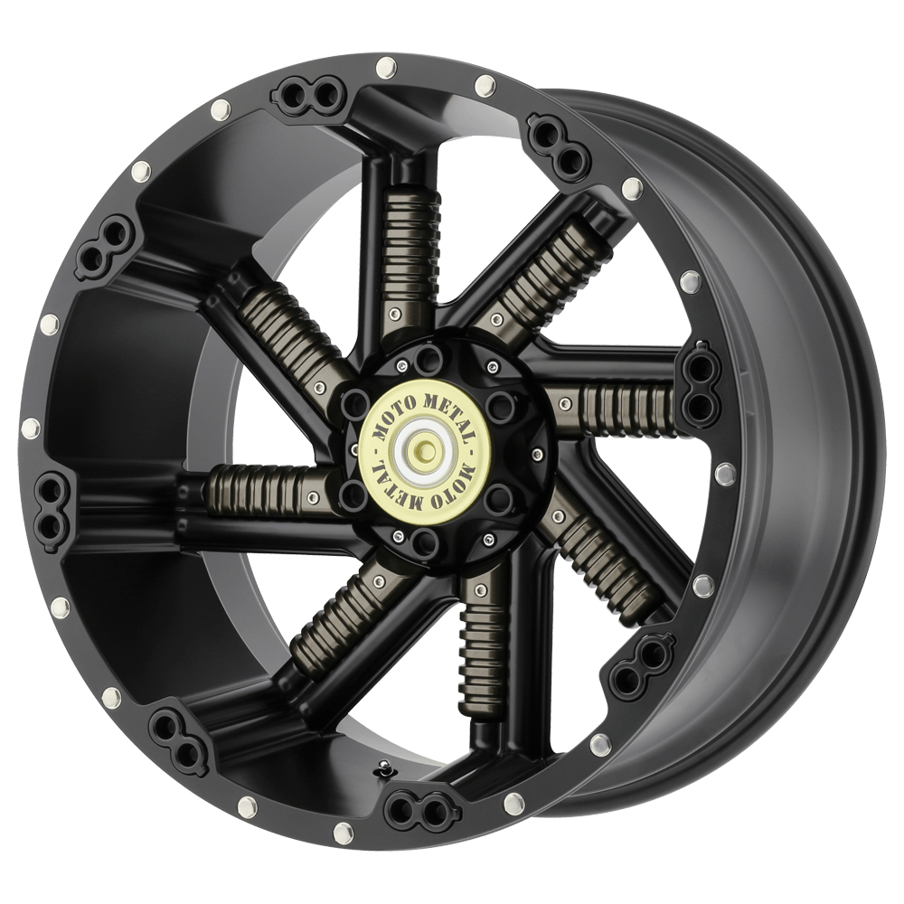 20X10 Moto Metal MO979 BUCKSHOT SATIN BLACK W/ GUN METAL INS 5X120.65/5X127