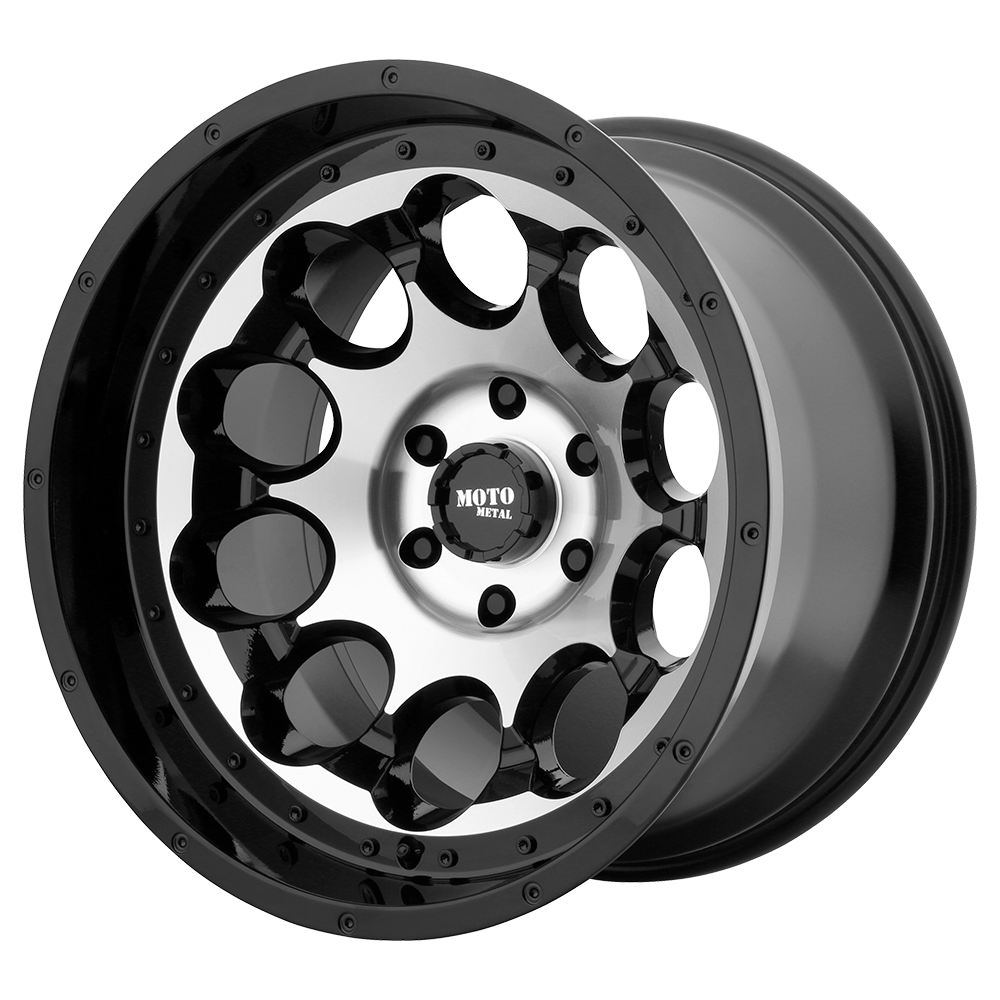 20X9 Moto Metal MO990 ROTARY GLOSS BLACK MACHINED 5X139.7