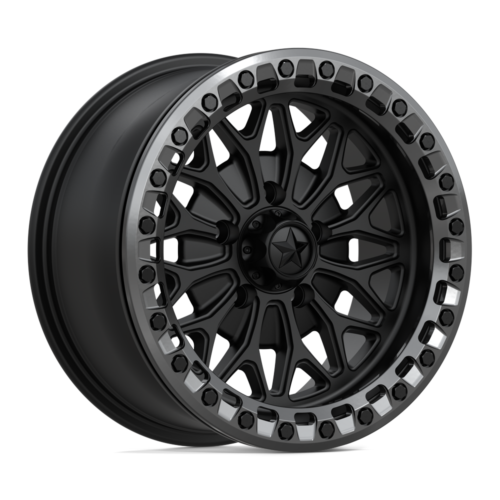 15X7 MSA Offroad Wheels MA53 BOLO UTV BEADLOCK MATTE BLACK W/ GL-GUNMETAL RG 5X114.3