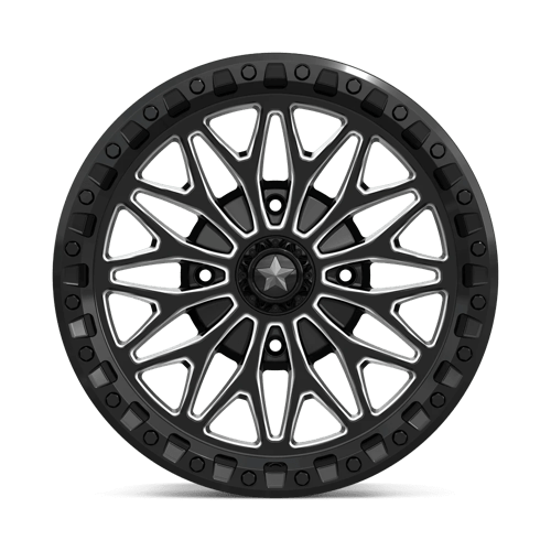 18X7 MSA Offroad Wheels MA53 BOLO UTV BEADLOCK GLOSS BLACK MILLED 4X137