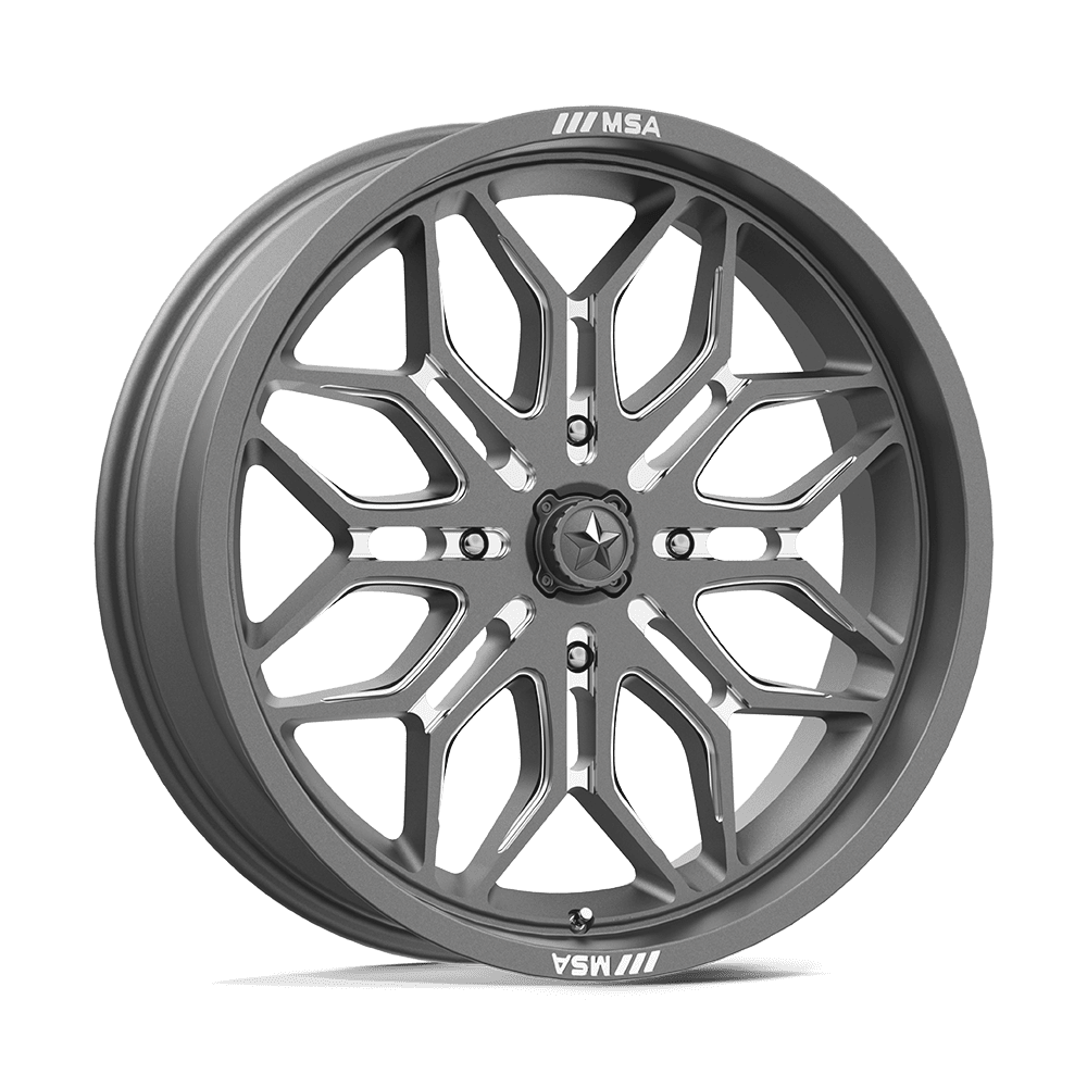 22X7 MSA Offroad Wheels M47 SNIPER GUNMETAL MILLED 4X137