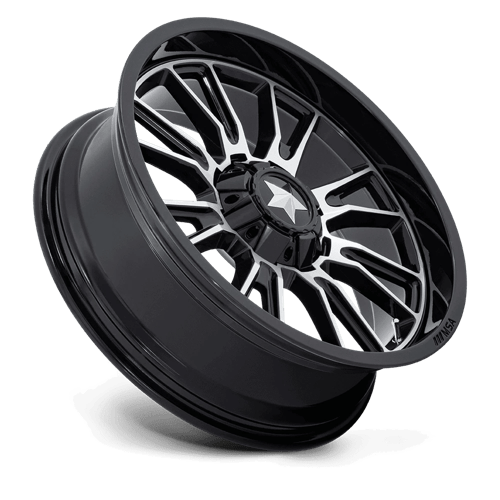 15X7 MSA Offroad Wheels M51 THUNDERLIPS GLOSS BLACK MACHINED 5X114.3