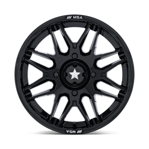 16X7 MSA Offroad Wheels M52 RADAR UTV GLOSS BLACK 4X156