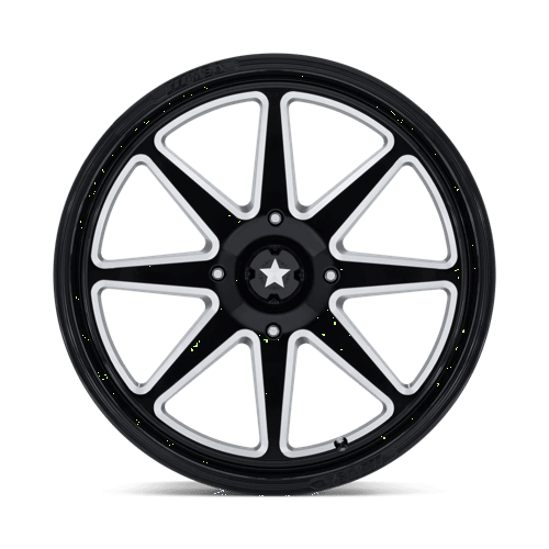 15X7 MSA Offroad Wheels M54 SPARK UTV GLOSS BLACK MILLED 5X114.3