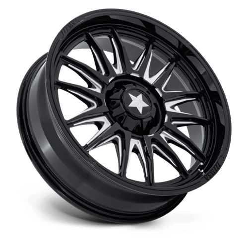 15X7 MSA Offroad Wheels M55 COMMANDER UTV GLOSS BLACK MILLED 4X110