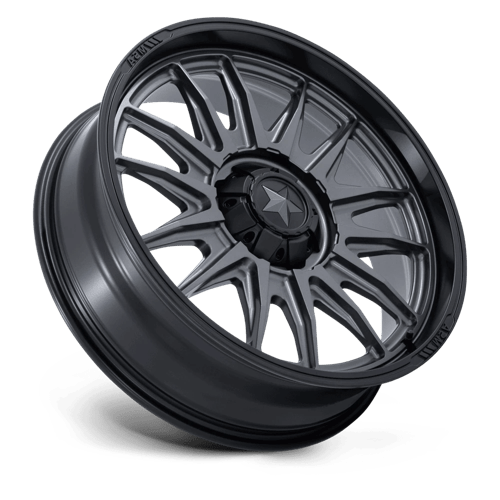 24X7 MSA Offroad Wheels M55 COMMANDER UTV MATTE GUNMETAL W/ M-BLK LIP 5X114.3