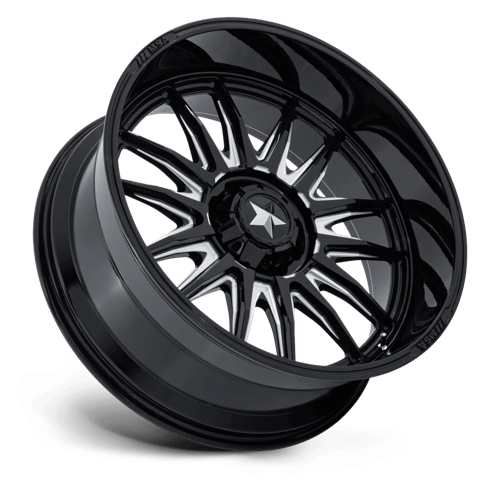 24X10 MSA Offroad Wheels M55 COMMANDER UTV GLOSS BLACK MILLED 4X137/4X156