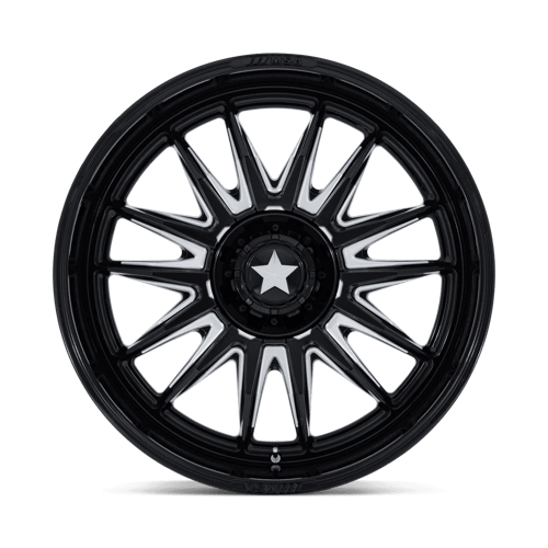 24X10 MSA Offroad Wheels M55 COMMANDER UTV GLOSS BLACK MILLED 4X137/4X156