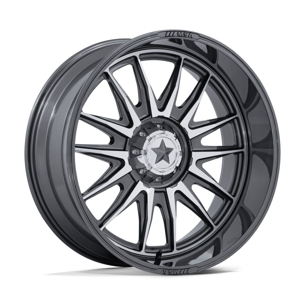 24X10 MSA Offroad Wheels M55 COMMANDER UTV PLATINUM W/ MACHINED FACE 5X114.3
